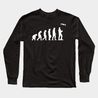 Evolution Quadcopter Pilot Drone Enthusiast Novelty Long Sleeve T-Shirt